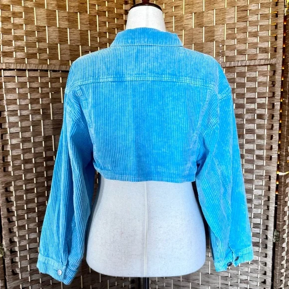 Urban Outfitters BDG blue corduroy cropped jacket L - Picture 8 of 16